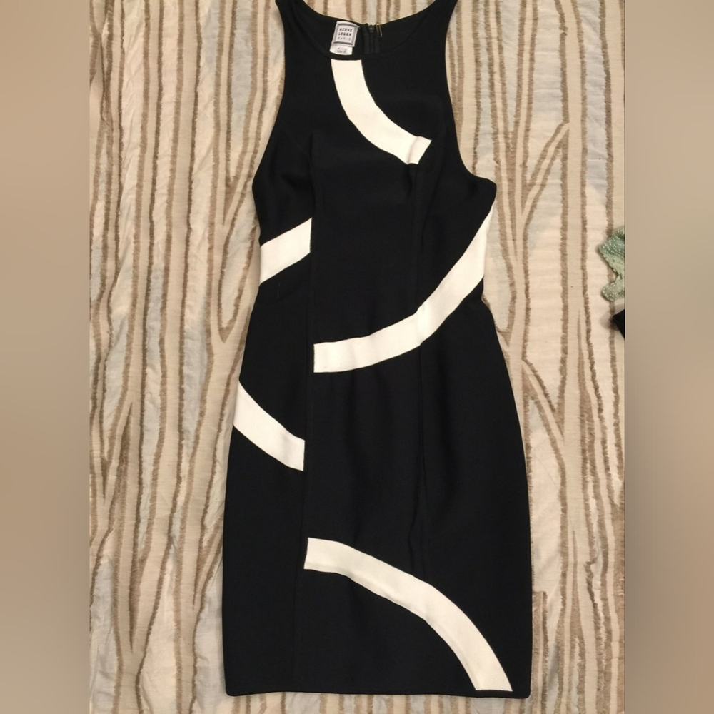 Vintage Herve Leger black and white size S dress